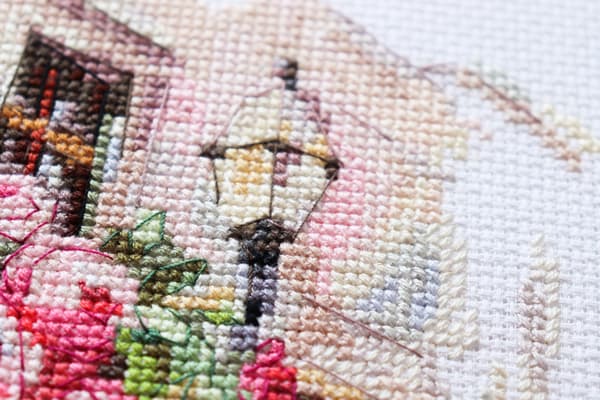 Broderikit Abris Art "Det længselsfulde møde" 23x23cm