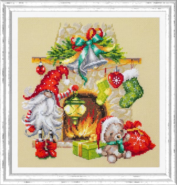 Broderisett Magic Needle "Vent på julen" 22x22 cm