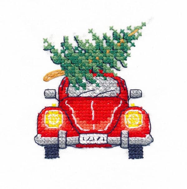 Broderikit Oven "Julemotiv" 6x7 cm