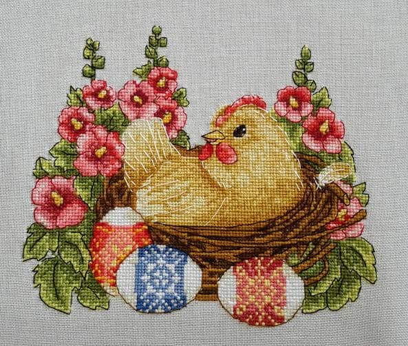 Broderikit Merejka K-65 - "God påske" 20x16 cm