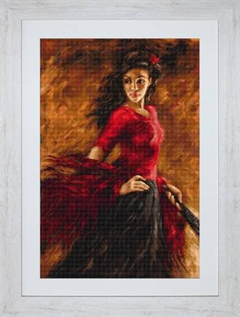 Broderikit Luca-S B534 - "Solfjädersdansare" 31x46.5 cm