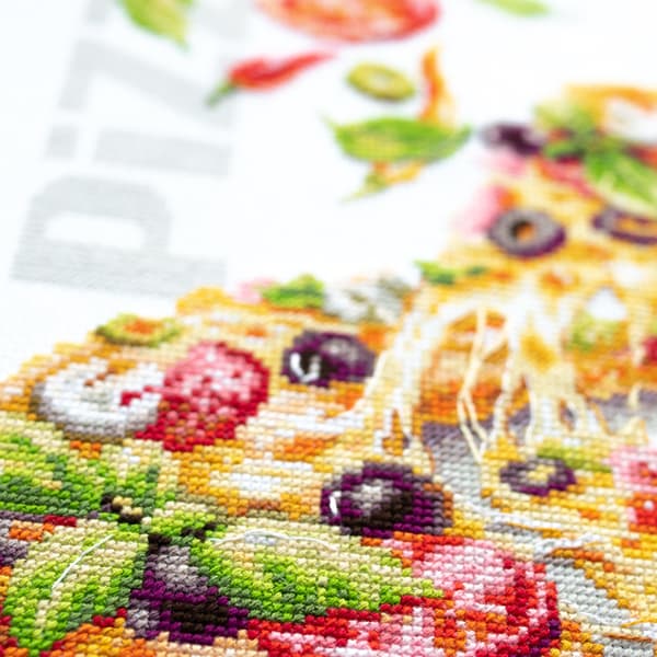 Ristipistopakkaus Magic Needle "Pizza" 23x27 cm