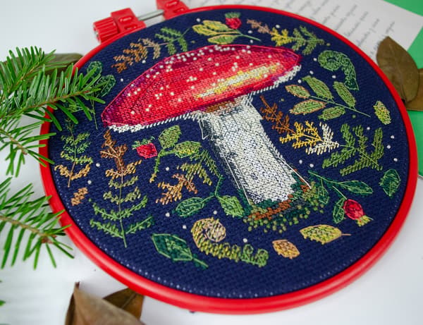 Broderikit Abris Art "Skovens skønhed" 17x17 cm
