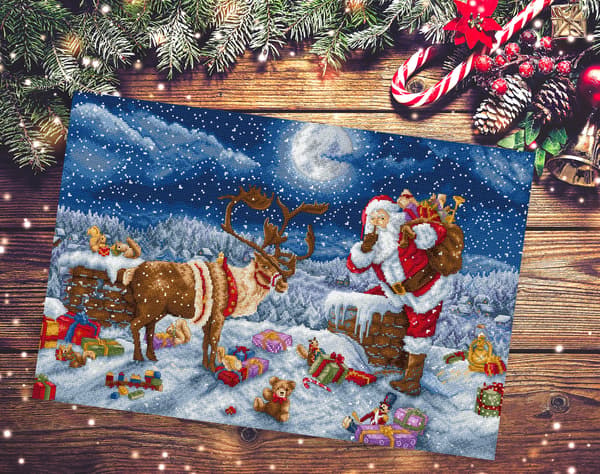 Broderikit LetiStitch L9958 - "Stille nat-gave" 43x29 cm