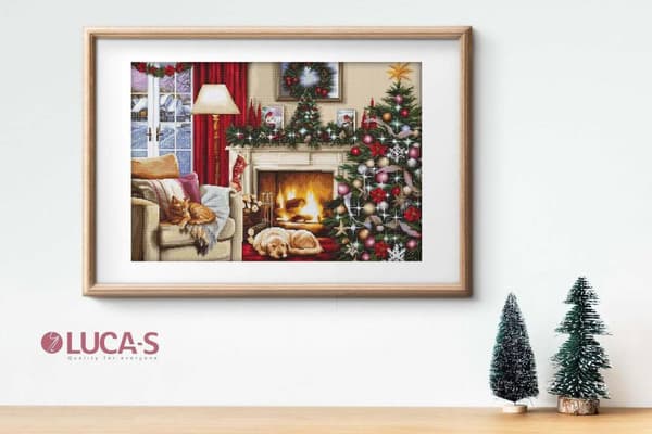 Broderisett Luca-S B591 - "Julepynt" 48.5x34 cm