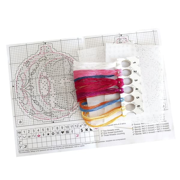 Broderikit plastic canvas MP Studia "Dag och natt" 7x8 cm