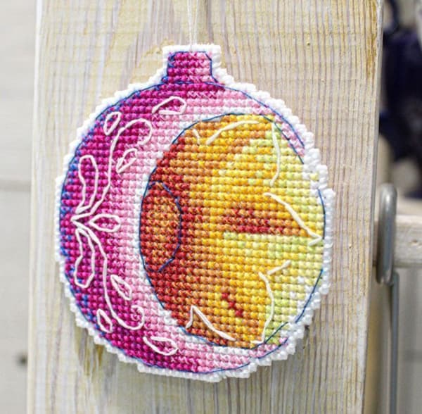 Broderikit plastic canvas MP Studia "Dag och natt" 7x8 cm