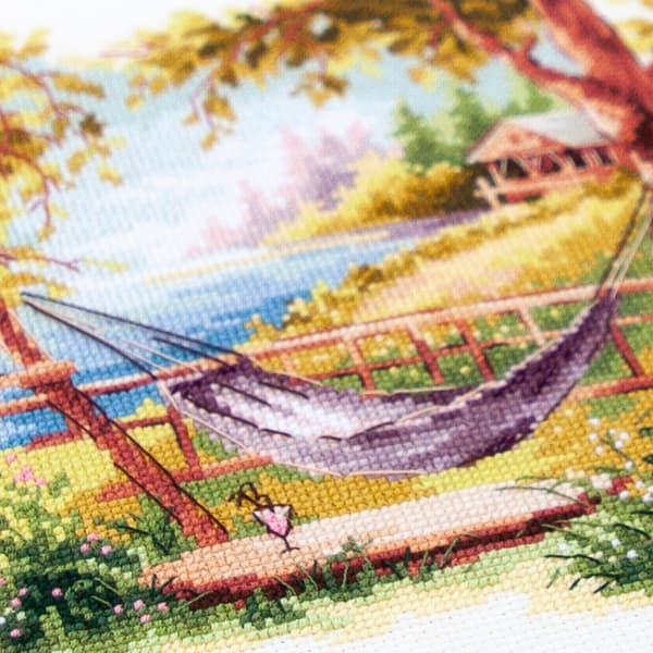 Broderikit Magic Needle "Tag tid til at slappe af" 18x18 cm