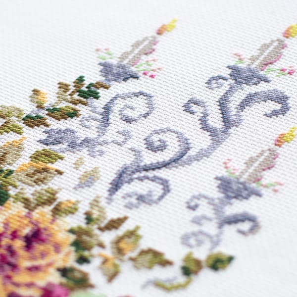 Broderikit Magic Needle "Festligt etyd" 17x27 cm