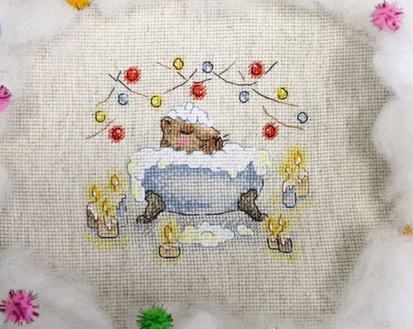 Broderikit MP Studia "Og lad hele verden vente" 13x11 cm