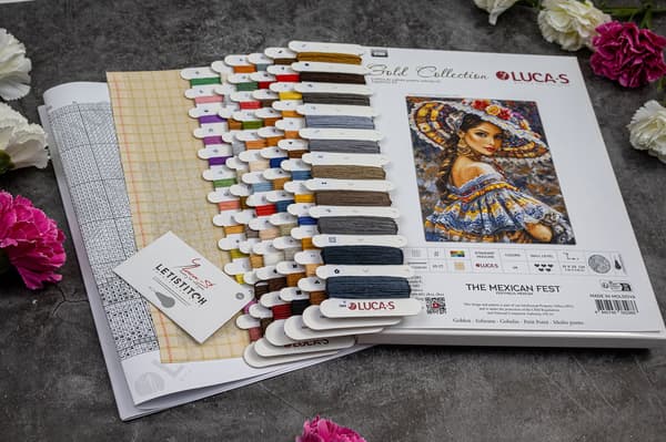 Broderikit Petit point Luca-S G706 - "Mexicansk fest" 19x25 cm