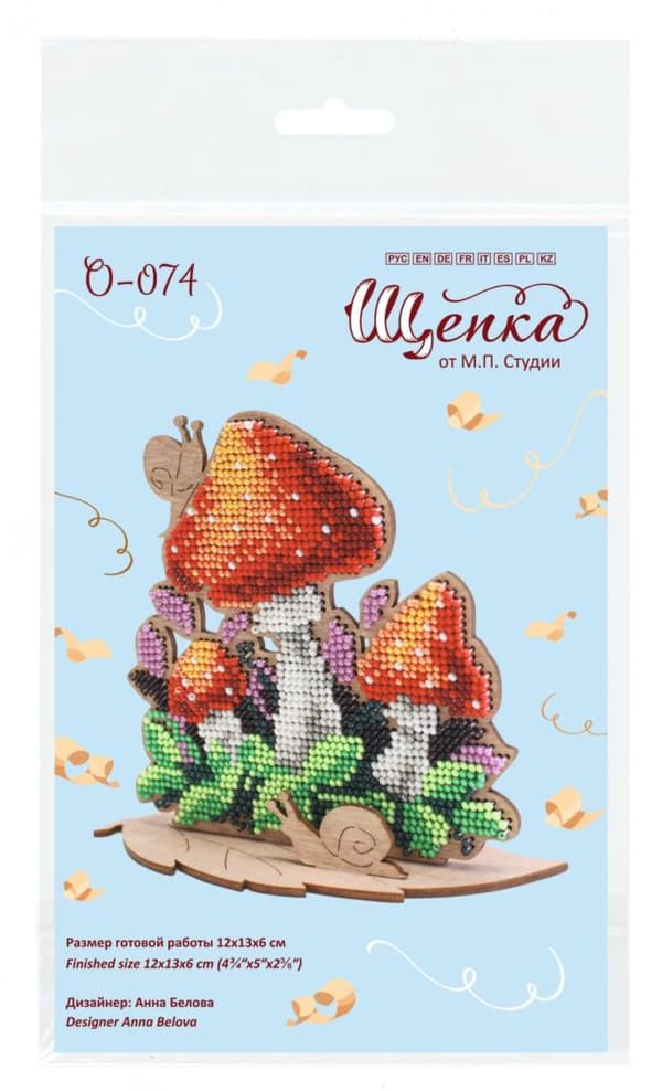 Broderikit med pärlor MP Studia "Flugsvamp" 12x13 cm