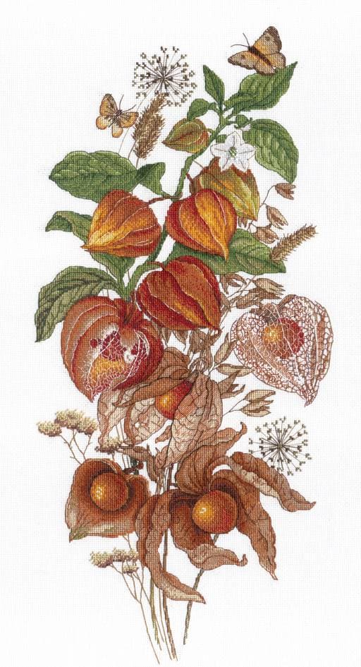 Broderisett MP Studia "Smaragdbær" 25x47 cm