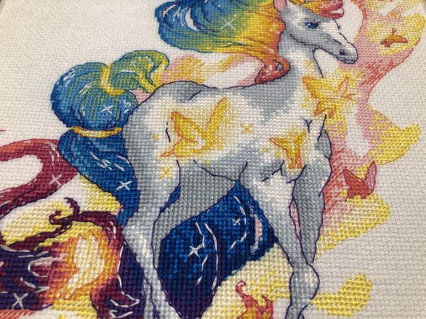 Broderikit Riolis "Sagolik enhjørning" 24x30 cm