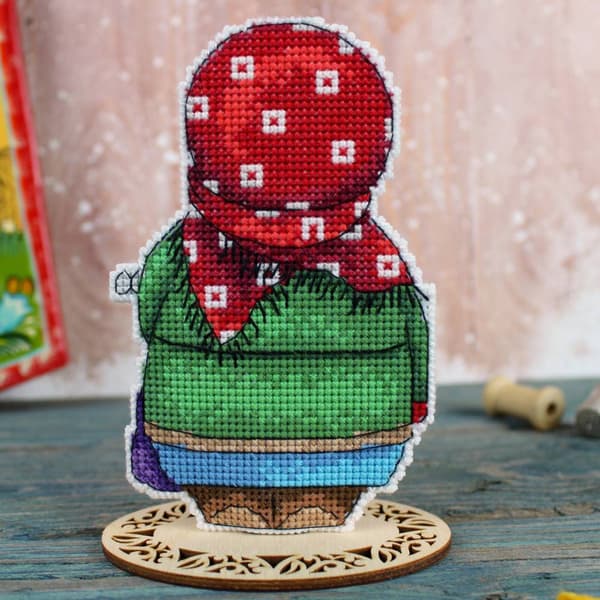 Broderisett Plastic Canvas MP Studia "På fest" 8x13 cm