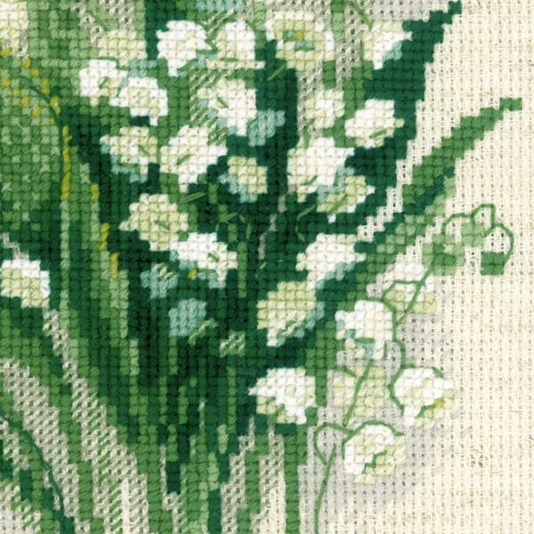 Broderikit Riolis "Liljekonvalj" 20x20 cm