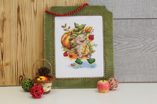 Broderikit MP Studia "Efterårspindsvin" 10x13 cm
