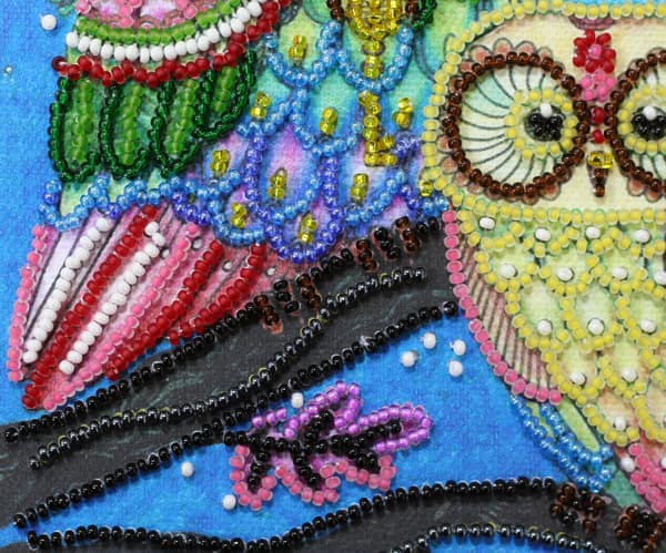 Perlebroderi Abris Art "Nattepar" 15x15 cm