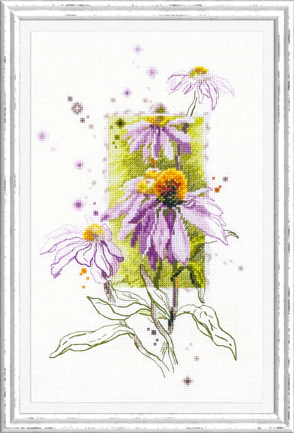 Broderikit Magic Needle "Rød solhat" 14x23 cm