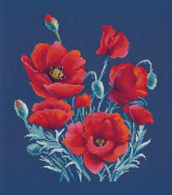 Broderikit Oven "Vallmo" 24x29 cm