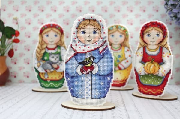 Broderisett Plastic Canvas MP Studia "Vinter" 7x13 cm