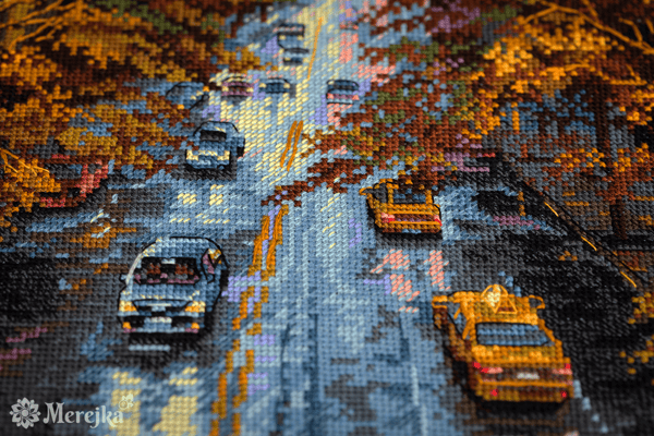 Broderisett Merejka K-172 - "Høstaura" 31x40 cm