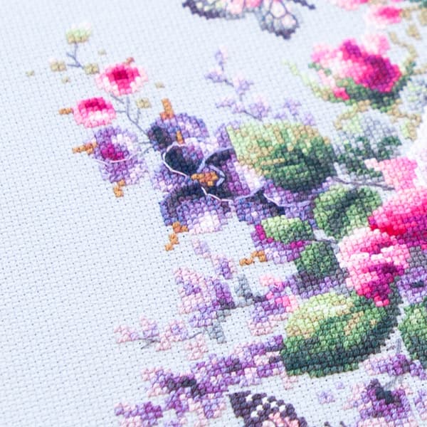 Broderikit Magic Needle "Lycklig trädgård" 22x26 cm