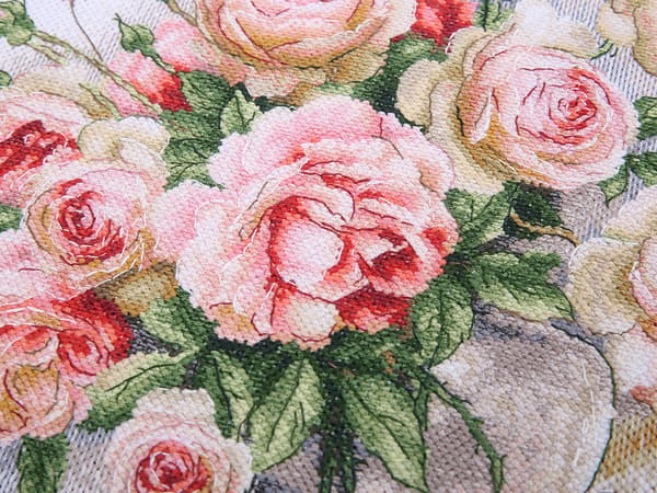 Broderikit Panna "Buket med roser" 23 x 27 cm