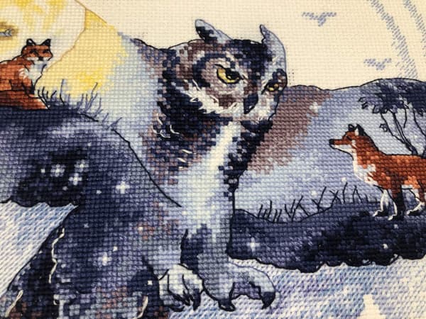 Broderikit Riolis "I natskov" 40x30 cm