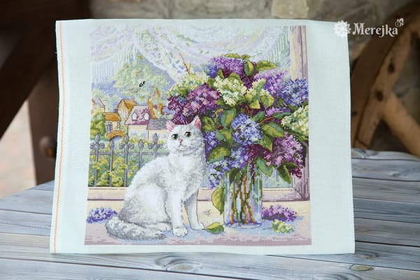 Broderisett Merejka K-109 - "Vårstemning" 28x28,5 cm