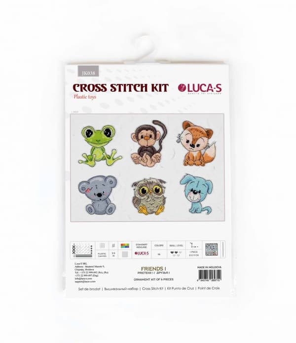 Broderisett Plastic Canvas Luca-S "Venner" 8x9 cm