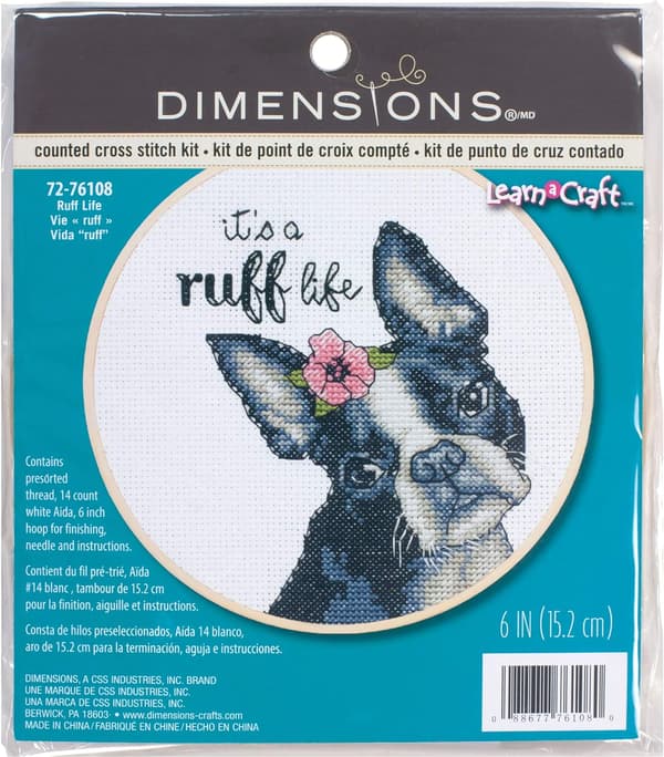 Broderikit Dimensions "Talt med bambubue" 15,2 cm