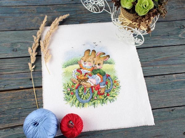 Broderisett MP Studia "Med vinden" 19x15cm