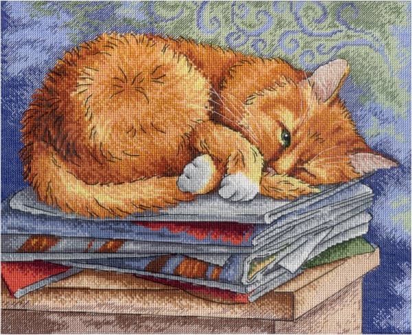 Broderikit MP Studia "Studiekatt" 27x22 cm