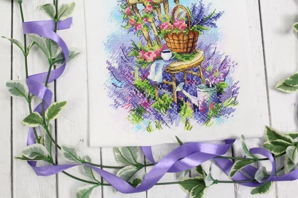 Broderisett MP Studia "Lavendelfrokost" 16x20 cm
