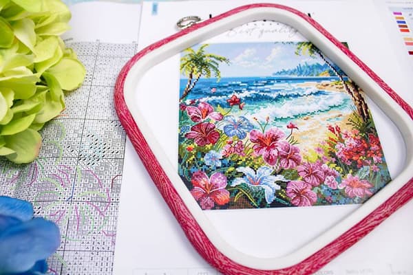 Broderikit LetiStitch L8099 - "Paradis" 21x21cm/21x21cm