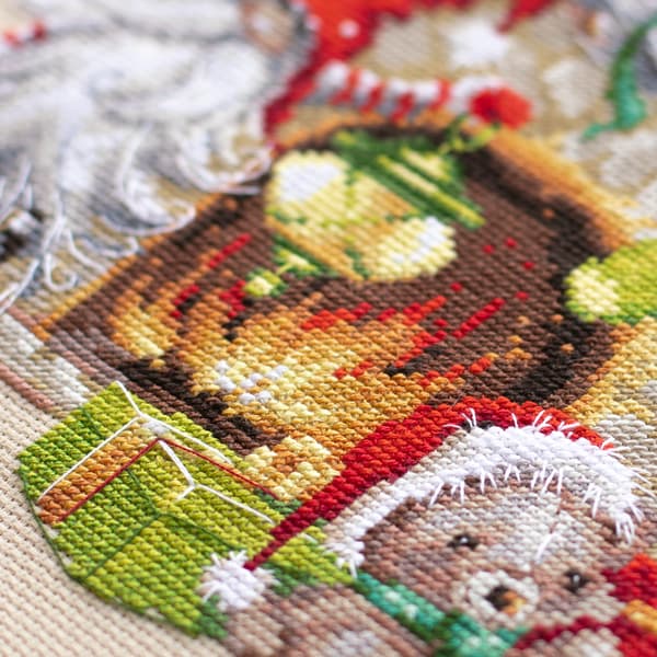 Broderikit Magic Needle "Vent på julen" 22x22 cm