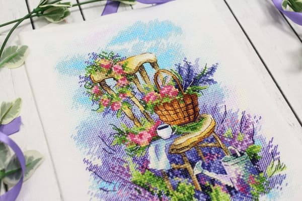 Broderisett MP Studia "Lavendelfrokost" 16x20 cm