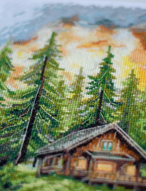 Broderikit Abris Art "Stilhed i skoven" 20x35cm