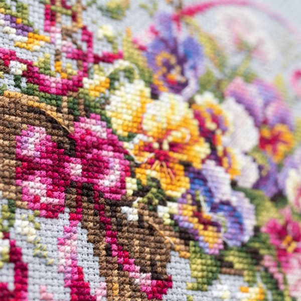 Broderikit Magic Needle "Buket i potte" 21x15 cm
