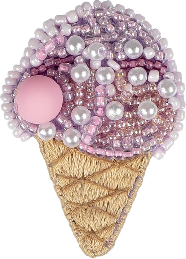 Perlebroderi Klart "Brosch. Glass" 5 x 3,5 cm