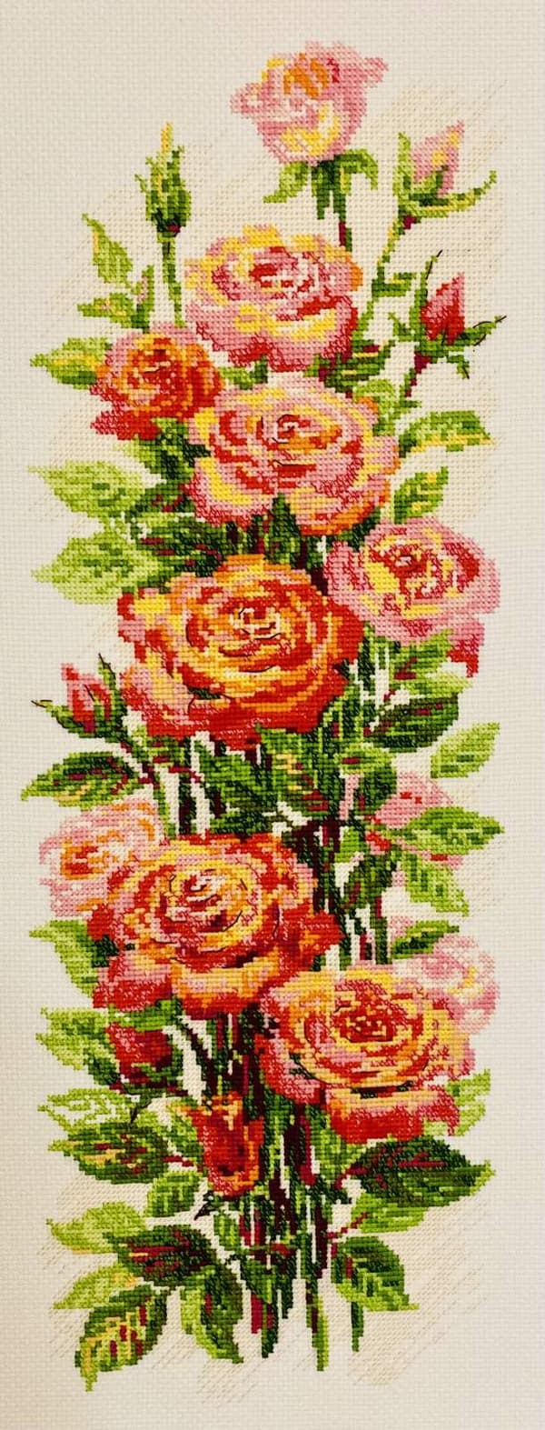 Broderikit Riolis "Blomstrende roser" 20x50 cm