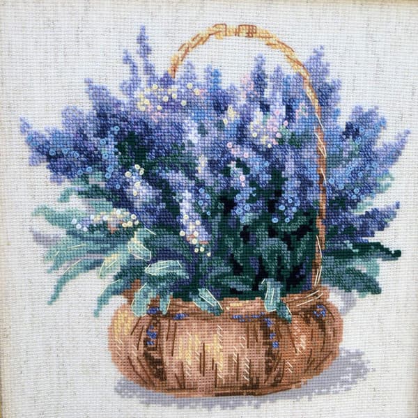 Broderisett Riolis "Fransk lavendel" 25x25 cm