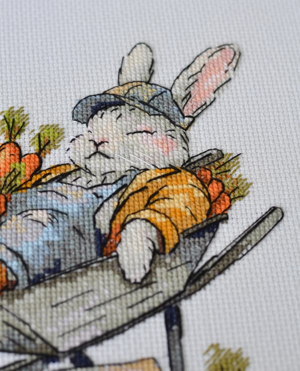 Broderikit Abris Art "Gratis gulerødder" 20x18cm