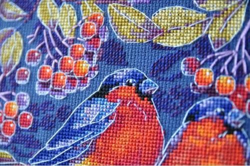 Broderikit Merejka K-92 - "Dompap" 38x15 cm