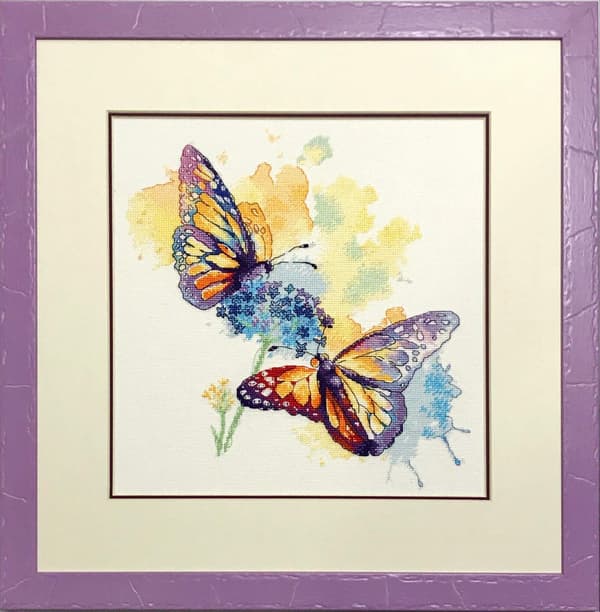 Broderikit Riolis "Farverig flugt" 30x30 cm
