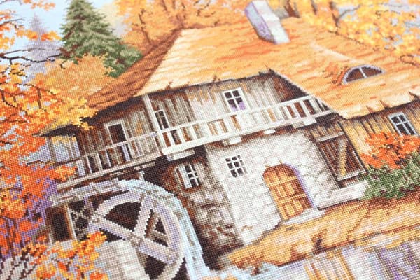 Broderisett Petit point Luca-S "Høstlandskap" 37x26 cm