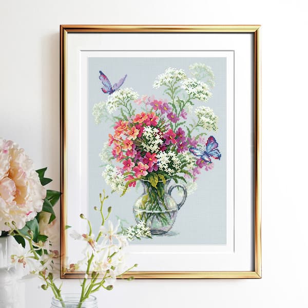 Broderisett Magic Needle "Phlox og ryllik" 24x33 cm