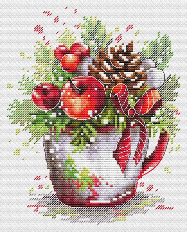 Broderikit MP Studia "Julkomposition" 14x18 cm
