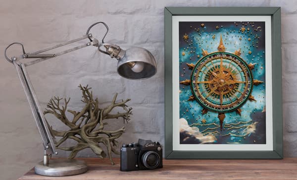 Perlebroderi Abris Art "Find din vej" 20x30 cm